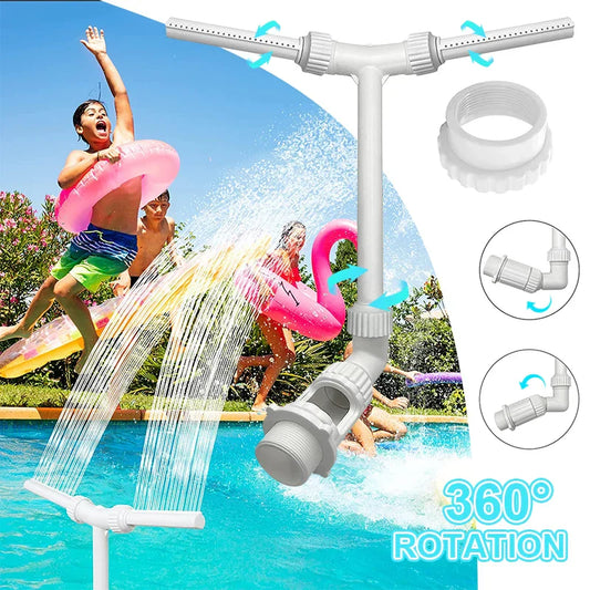 🔥Summer Sale🌊Pool Cooling Waterfall Oxygen Fountains