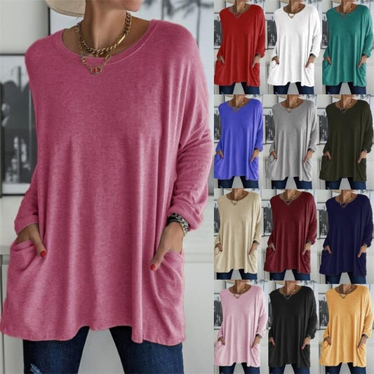 ✨New long sleeve casual pocket t-shirt