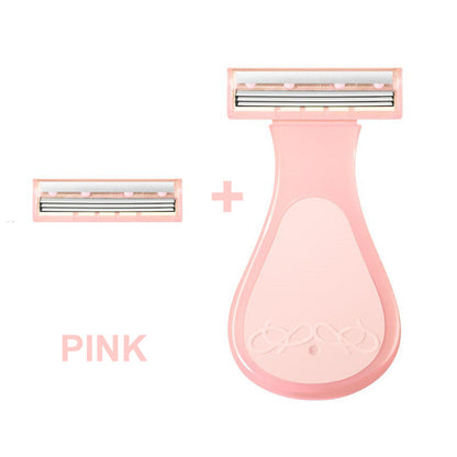 【Women only】One spare blade for each unit ！Convenient Hair Removal Set with Replaceable Blades