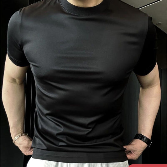 🔥Hot sale 55% Off🔥Men's Mercerized Breathable Ice Silk Short-sleeve T-shirt