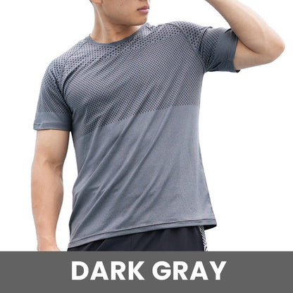 🔥Summer Sale🔥Men's Round Neck Quick-Dry Sports Short Sleeve Top