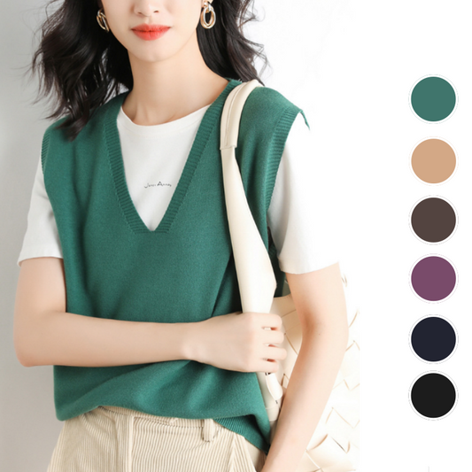 💥Limit Time 70% OFF 🌸Women's Ultra-Soft V-Neck Knit Vest