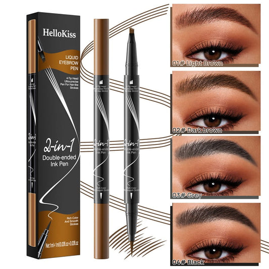 🔥Hot sale🔥2-In-1 Waterproof Long-Lasting Eyebrow Pen