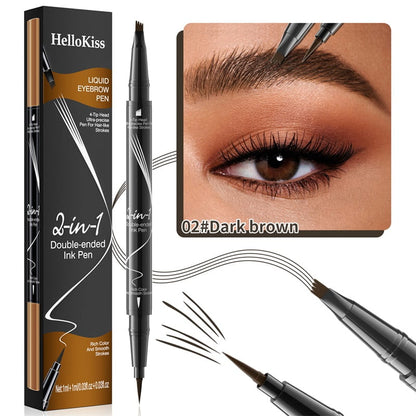 🔥Hot sale🔥2-In-1 Waterproof Long-Lasting Eyebrow Pen