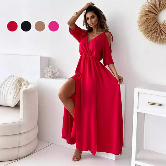 🌷Limited time offer 41% OFF🎁Women’s Elegant Sexy V Neck Side Slit Dress