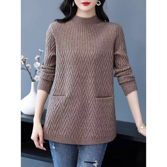 🔥HOT SALE🔥 Women's Mid-Length Half Turtleneck Sweater