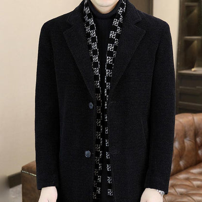 ✨Free Shipping--Hot Sale 57% OFF✨Men's Mid-Length Wool Coat | Thick Down, Elegant Design 🧥❄️