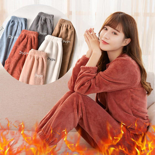 🔥🖤Early Black Friday Sale:50% OFF🎁🎉Women’s Loose Warm Coral Plush Pajamas Set