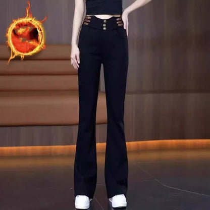 🔥Limited Time 50% Off 🔥Women's High-Waisted Flared Pants with Plush Lining