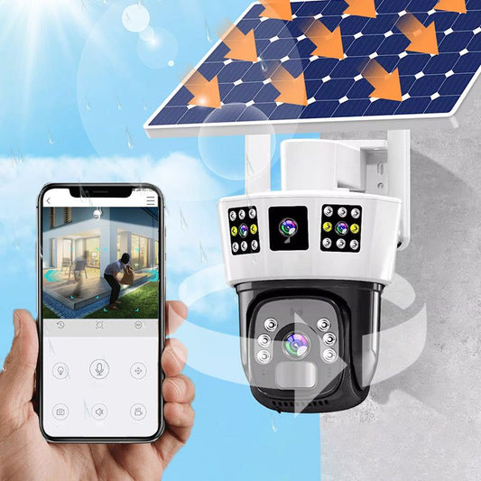 🔥Limited Time 51% Off 🔥360° Smart Solar Surveillance Camera with Three-screen Monitoring