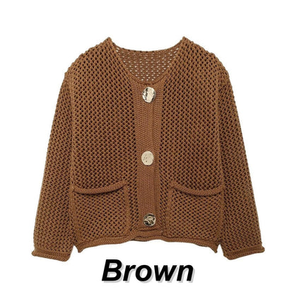 🔥Limited Time 55% Off 🔥Women's Fashion Cut-Out Knitted Cardigan